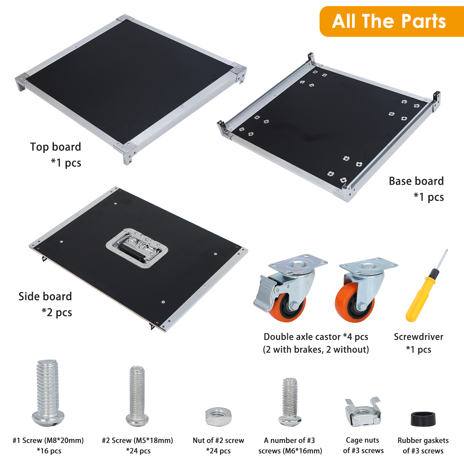 WikrOck AV Gear Rack 8U Home Audio & Video Stage Stereo